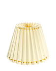 Ivory Pleated Lampshade with Yellow Cotton