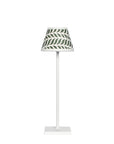Small Chalky White Cordless Lamp and Delphine in Kelp Lampshade