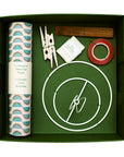 Paper Lampshade Making Kit Ophelia in Sky & Storm/Ecru (Single)
