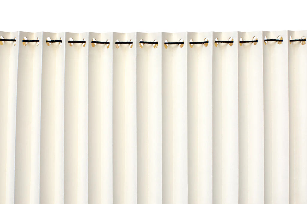 Ivory Pleated Lampshade with Black Cotton
