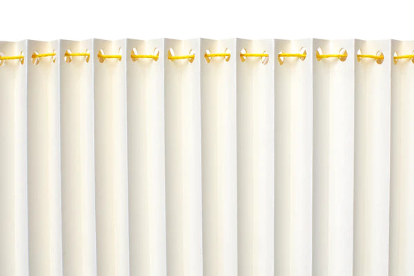 Ivory Pleated Lampshade with Yellow Cotton