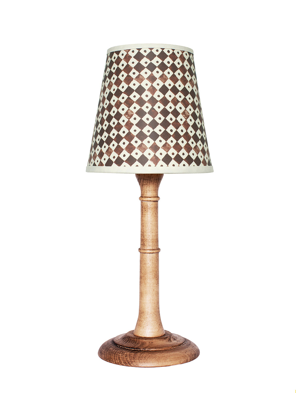 Paper Lampshade Kit Nutmeg Checkerboard (Pair)