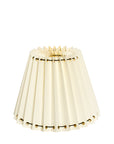 Ivory Pleated Lampshade with Black Cotton