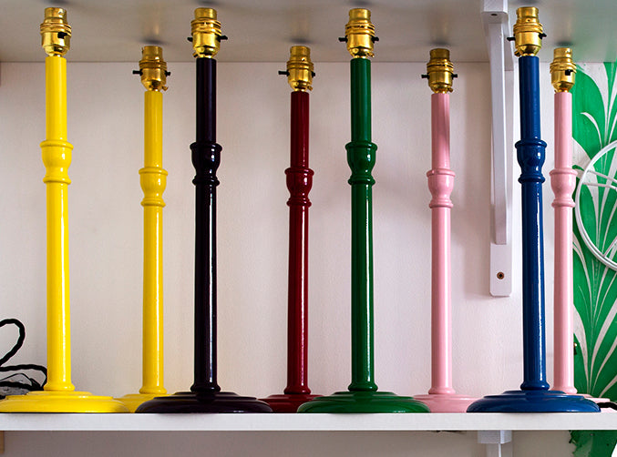 Colourful glossy lamps by Rosi de Ruig