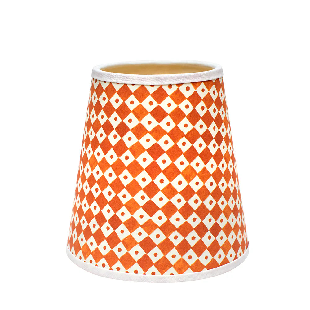 Sale Joy of Print Checkerboard in Tangerine (ME)
