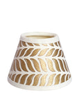 Small Chalky White Cordless Lamp and Delphine in Full Gold Lampshade
