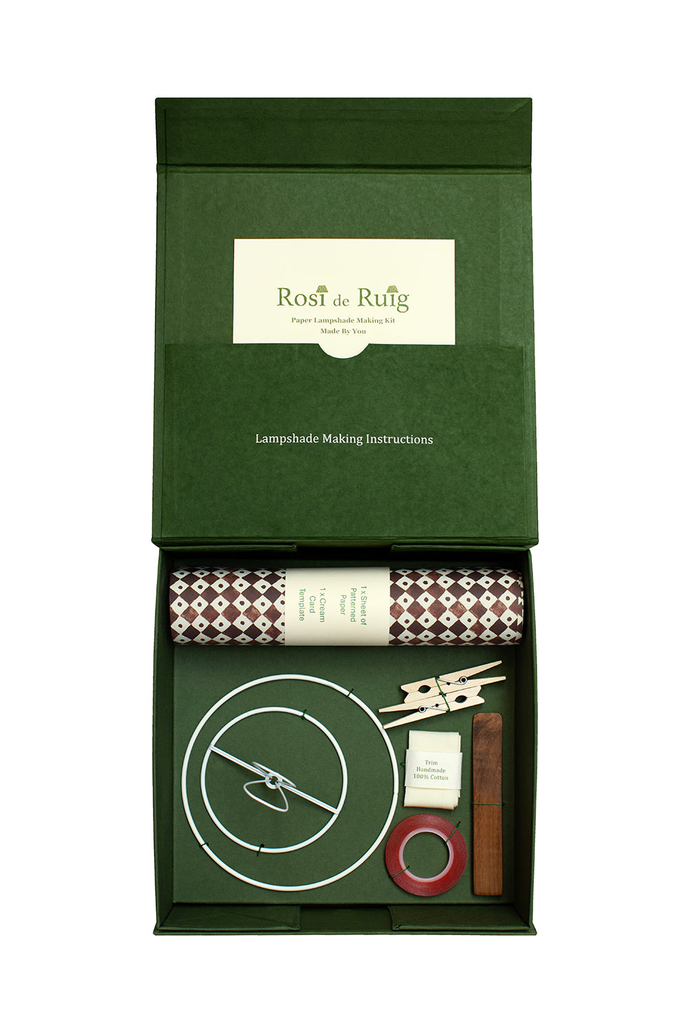 Paper Lampshade Making Kit Nutmeg Checkerboard (Single)