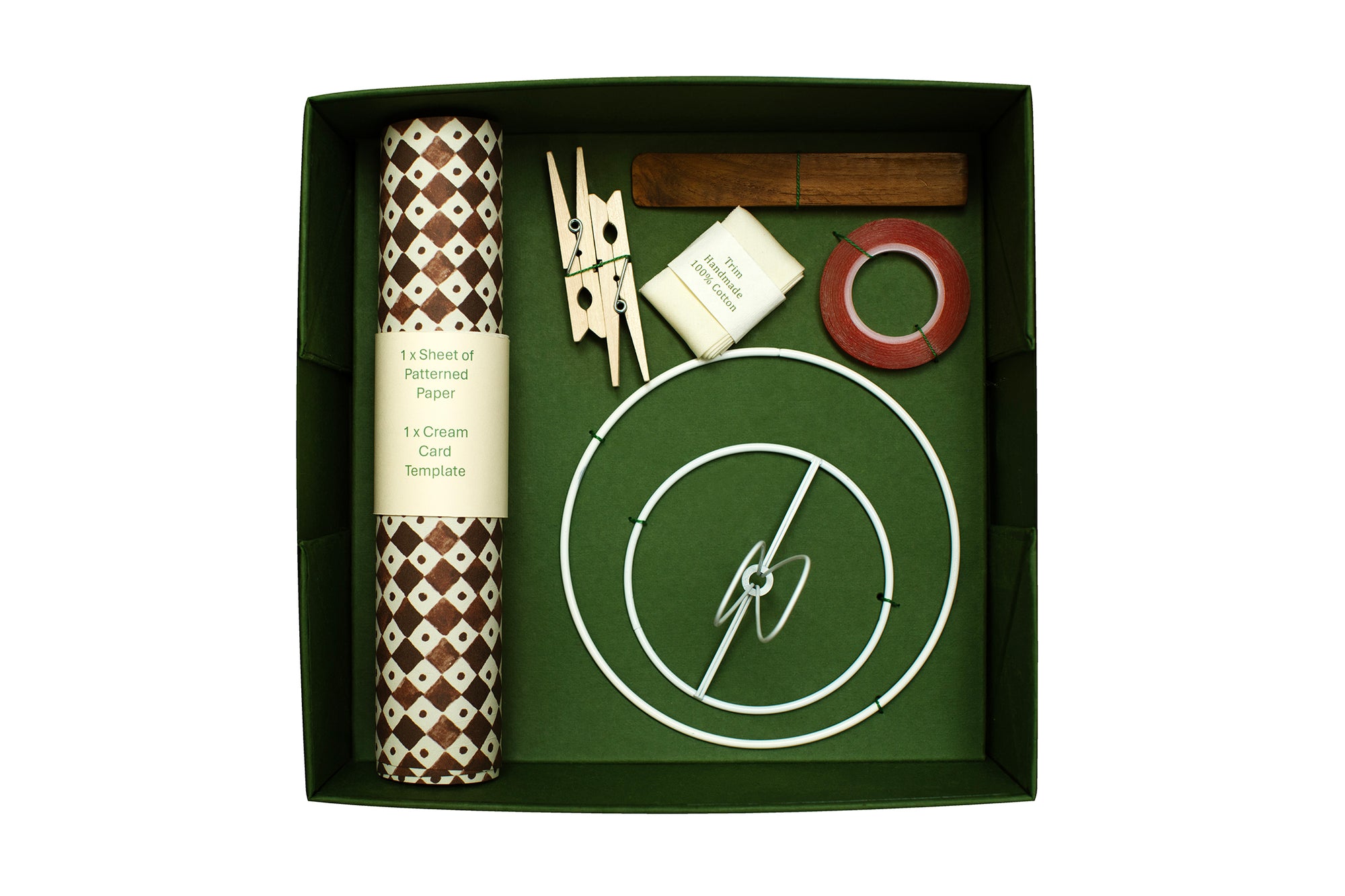 Paper Lampshade Making Kit Nutmeg Checkerboard (Single)