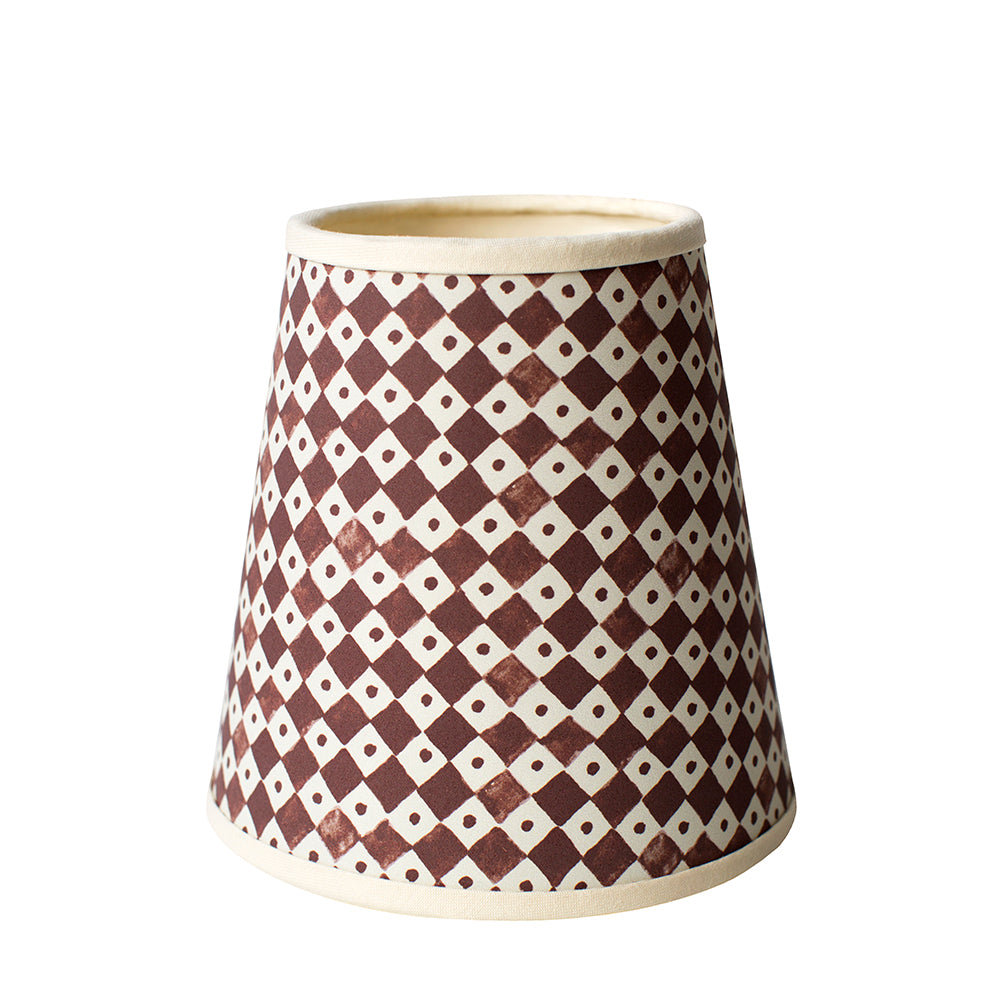 Paper Lampshade Kit Nutmeg Checkerboard (Pair)