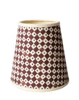 Paper Lampshade Kit Nutmeg Checkerboard (Pair)