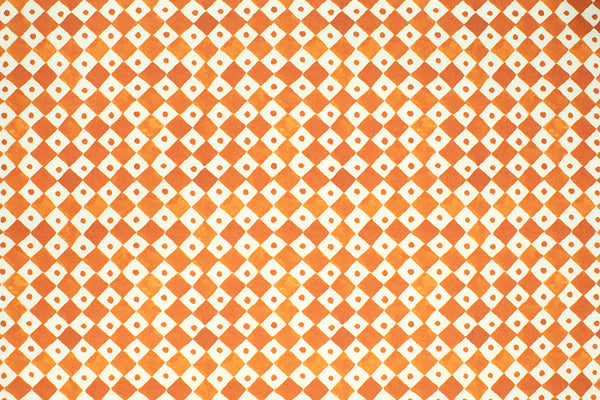 Joy of Print Checkerboard in Tangerine