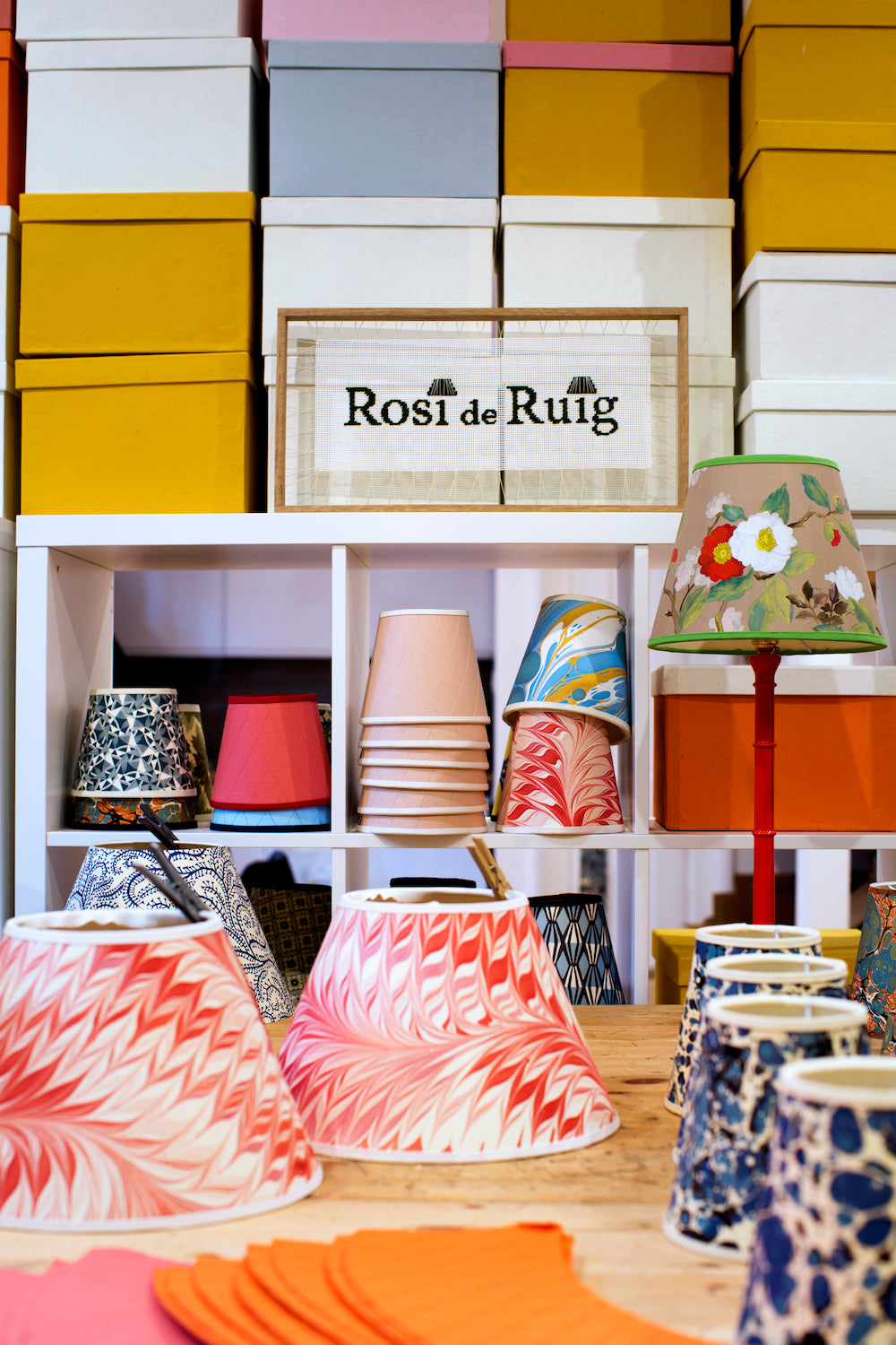 Rosi de Ruig handmade paper lampshades